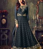 Black Embroidered Net Salwar