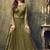 Green embroidered net salwar