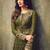 Green embroidered net salwar