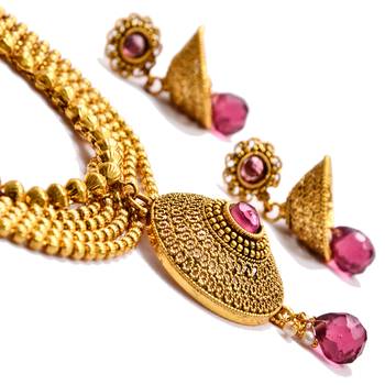 Gold jade necklace-sets 1