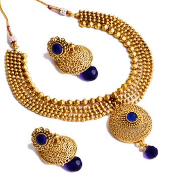 Gold jade necklace-sets 4