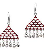 Maroon Color Beautiful Traditional Afghani Earrings