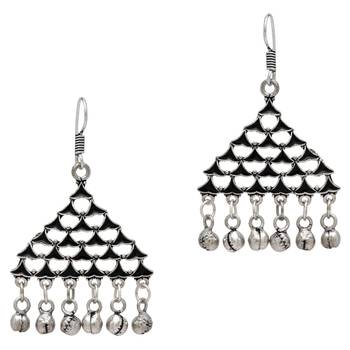 Black Color Partywear Special Afghani Earrings 1