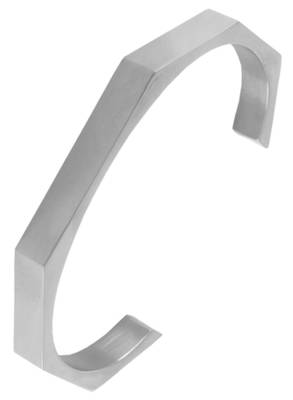 Italian Geometric Cuff Glossy Silver 316L Surgical Stainless Steel Cuff Kada Bangle Bracelet Boys Men 1