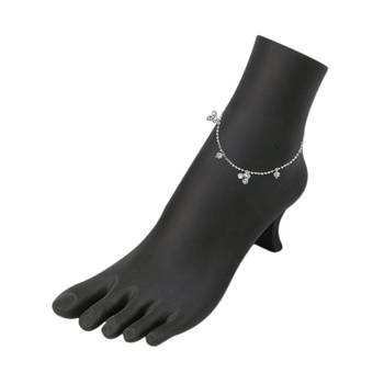 Silver crystal anklets 2