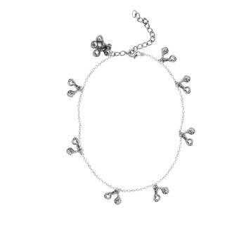 Silver crystal anklets 1