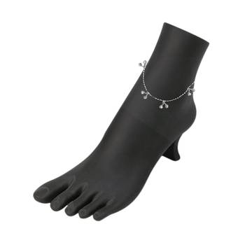Silver crystal anklets 2