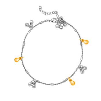 Silver crystal anklets 1