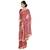 magenta embroidered chiffon saree