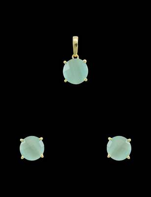 Aqua Blue CZ AD American Diamond Pendant Set Jewellery for Women 2