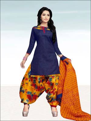 Navy Blue Plain Cotton Salwar 1