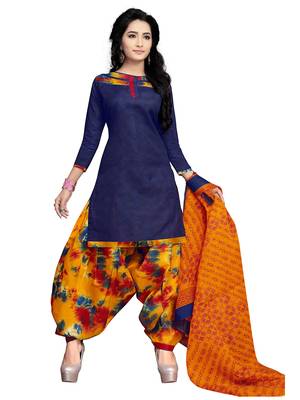 Navy Blue Plain Cotton Salwar 2