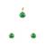 Emerald Green CZ AD American Diamond Pendant Set Jewellery for Women