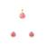 Pink CZ AD American Diamond Pendant Set Jewellery for Women