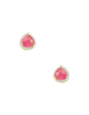 Pink CZ AD American Diamond Pendant Set Jewellery for Women 3