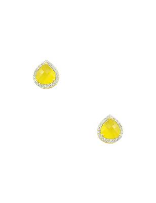 Yellow CZ AD American Diamond Pendant Set Jewellery for Women 3