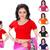 Pink cotton lycra plain stitched blouse