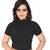 Black cotton lycra plain stitched blouse