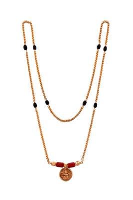 Golden box chain mangalsutra with Big Laxmi tali one gram gold 3