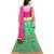 Green embroidered net unstitched lehenga