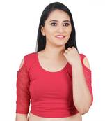 Tomato  Cotton Lycra Plain stitched blouse