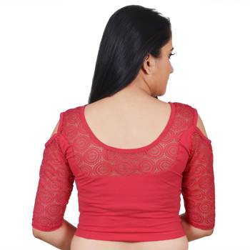 Tomato  Cotton Lycra Plain stitched blouse 3