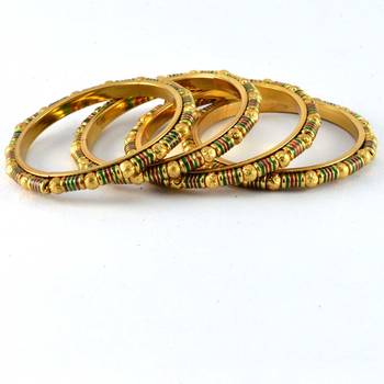Gold Platted Gokhroo Bangles 1