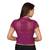 Magenta cotton plain stitched blouse