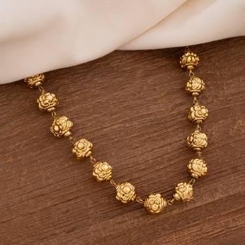 Gold Plated Beads Necklace 1