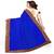 Blue Embroidered Georgette Saree With Blouse