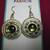 Silver & light green earrings