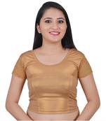Gold Cotton Lycra Plain stitched blouse