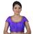 Areum Purple Silk Princess Cut Padded Readymade Saree Blouse Choli