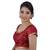 Areum Maroon Brocade Jari Butti Polka Dot Padded Readymade Saree Blouse Choli
