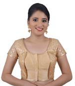 Areum Jacket Style Silk Net Front Open Padded Readymade Saree Blouse Choli