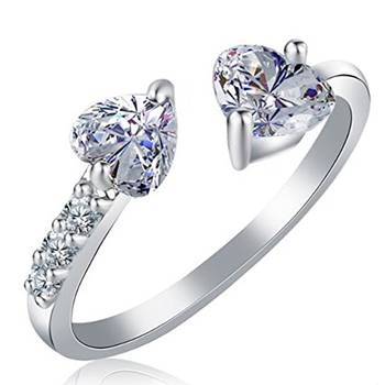 White cubic zirconia rings 1