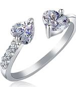 White cubic zirconia rings