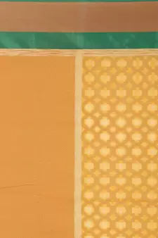 Yellow Embroidered Cotton Saree With Blouse