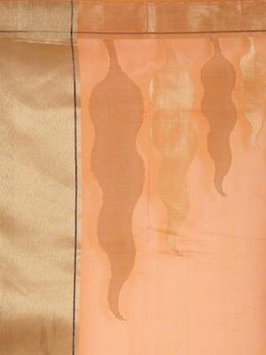 Rust Embroidered Cotton Saree With Blouse 3