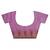 Purple embroidered cotton saree with blouse