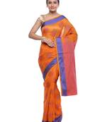 Pink Embroidered Cotton Saree With Blouse