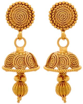 Gold pearl earrings 1
