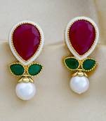 Multicolor pearl earrings