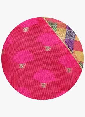 Pink woven net stitched kurtis 5