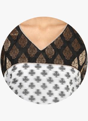 White woven net stitched kurtis 5