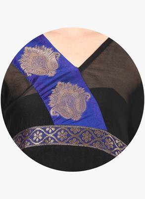 Black woven net stitched kurti 4