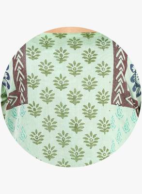 Green woven chanderi stitched kurti 4
