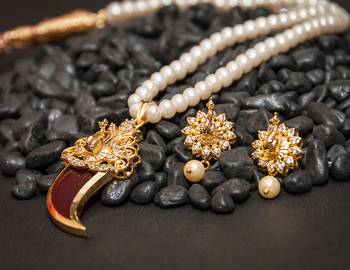 Beautiful Ethnic Peacock Design Necklace Set 1
