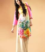Multi colour Georgette Kurti Comprising Allover Floral Prints