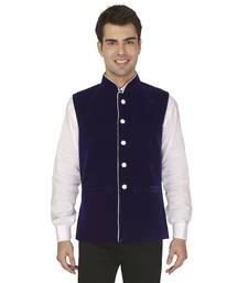 Blue Velvet Nehru Jacket